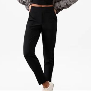 Athleta black Brooklyn mid rise relaxed slim straight leg ankle pant